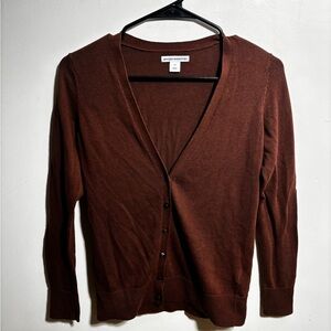 Brown V-Neck Women's Sweater